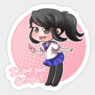 Ayano Aishi - Yandere Simulator Pink Sticker